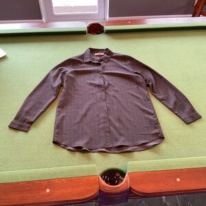 Philosophy women’s Black and Red Button Down Shirt medium like new